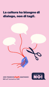 La cultura dice NO! 200 franchi NON bastano. NO all'iniziativa SSR