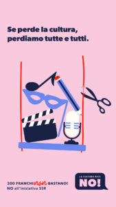 La cultura dice NO! 200 franchi NON bastano. NO all'iniziativa SSR