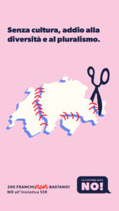 La cultura dice NO! 200 franchi NON bastano. NO all'iniziativa SSR