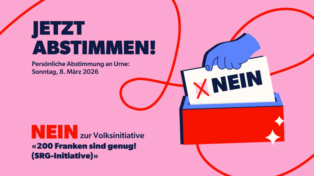 NEIN zur SRG-Halbierungsinitiative, Stimmabgabe am 8. März 2026 an der URNE, Die Kultur sagt NEIN