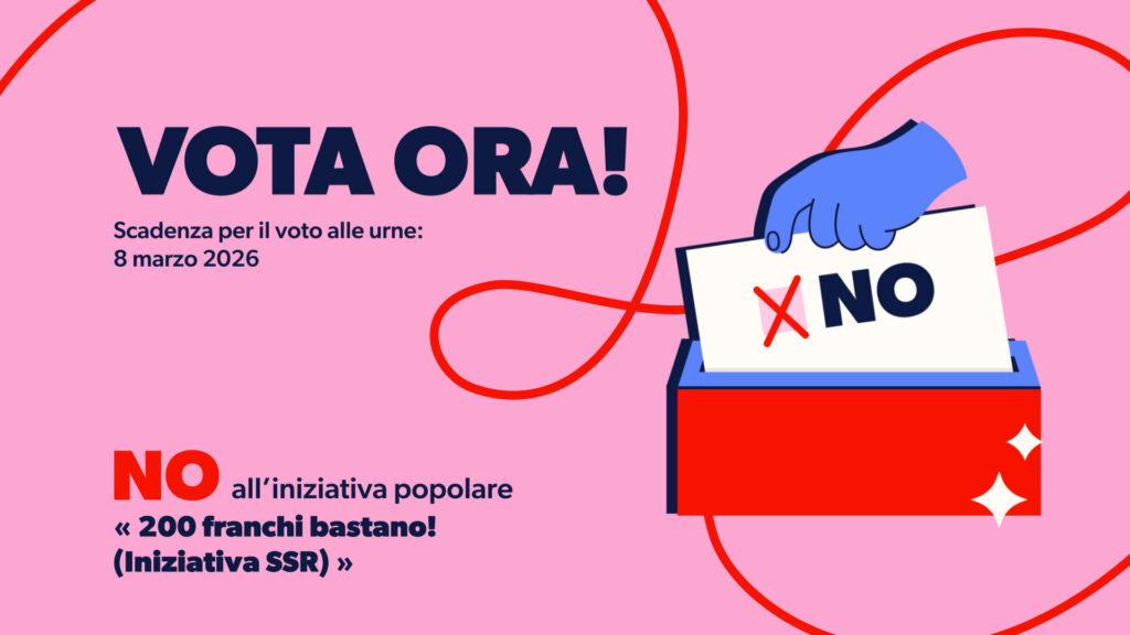 NO all’iniziativa SSR. Voto all’URNA l’8 marzo 2026. La cultura dice NO.